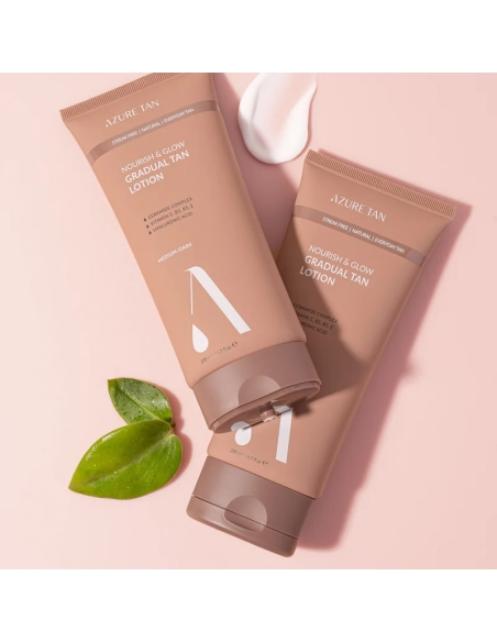Azure Tan Nourish & Glow – stopniowo opalający balsam do ciała: od medium do dark, 200 ml