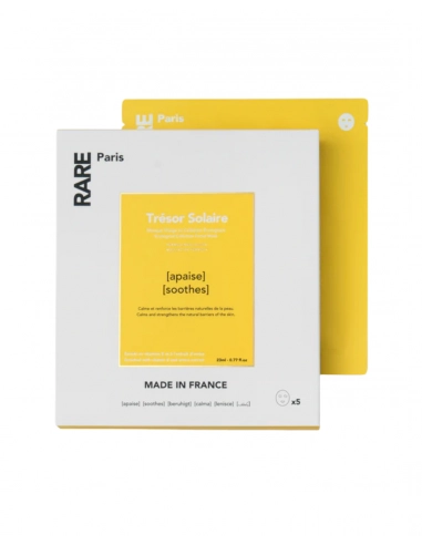 Rare Paris zestaw Trésor Solaire – 5 kojących masek w płachcie
